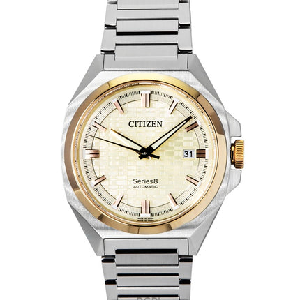 Citizen Series 8 831 Edelstahl Champagner Zifferblatt Automatik NB6059-57P 100M Herrenuhr