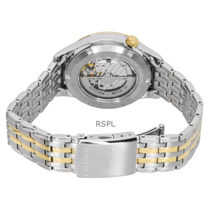 Citizen Zweifarbige Edelstahl Open Heart Grünes Zifferblatt Automatik NH9134-83X Herrenuhr