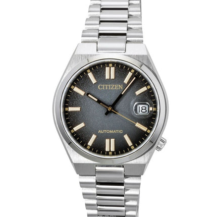 Citizen Tsuyosa Edelstahl Schwarzes Zifferblatt Automatik Herrenuhr NJ0200-50E