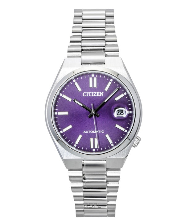 Citizen Tsuyosa Edelstahl Sunray Lila Zifferblatt Automatik NJ0200-50W Herrenuhr