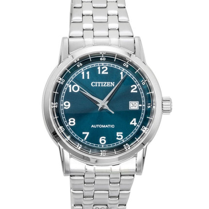 Citizen Herrenuhr aus Edelstahl mit grünem Zifferblatt, Automatik, NJ0210-56M