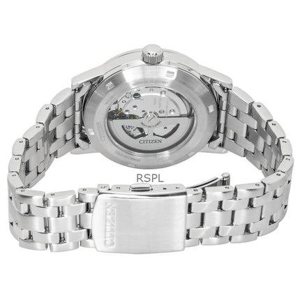 Citizen Herrenuhr aus Edelstahl mit grünem Zifferblatt, Automatik, NJ0210-56M