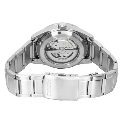 Citizen Herrenuhr aus Edelstahl mit grünem Zifferblatt, Automatik, NJ0220-52X, wasserdicht bis 100 m