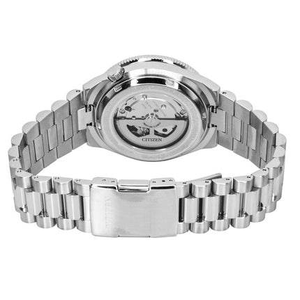Citizen Herrenuhr, analog, Edelstahl, blaues Zifferblatt, Automatik, NJ0231-56L
