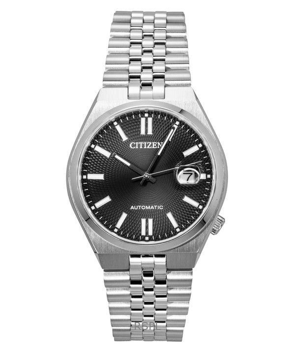 Citizen Tsuyosa 60 Edelstahl Schwarzes Zifferblatt Automatik NK0020-55E Herrenuhr