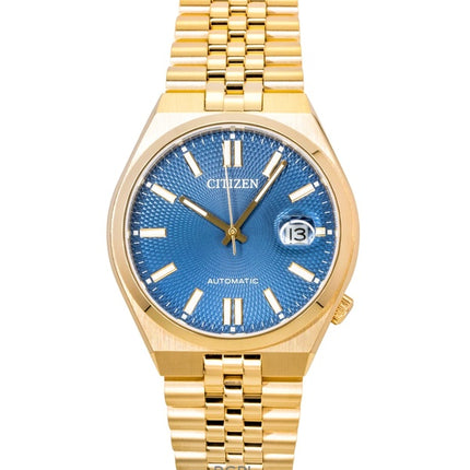 Citizen Tsuyosa 60 Roségoldfarbener Edelstahl, blaues Zifferblatt, Automatik, NK0023-57L, 100 m Herrenuhr