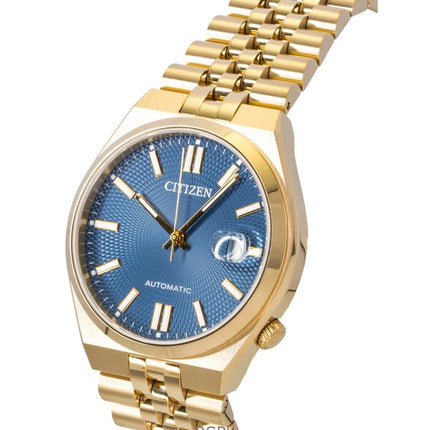 Citizen Tsuyosa 60 Roségoldfarbener Edelstahl, blaues Zifferblatt, Automatik, NK0023-57L, 100 m Herrenuhr