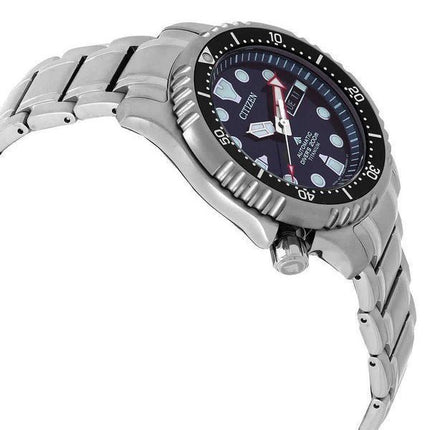 Citizen Promaster Marine Titanarmband, blaues Zifferblatt, automatische Taucheruhr NY0100-50M 200M, Herrenuhr