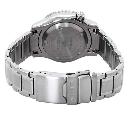 Citizen Promaster Marine Titanarmband, blaues Zifferblatt, automatische Taucheruhr NY0100-50M 200M, Herrenuhr