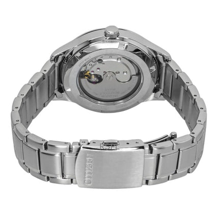 Citizen Edelstahl Blaues Zifferblatt Automatik NY4058-79L Herrenuhr