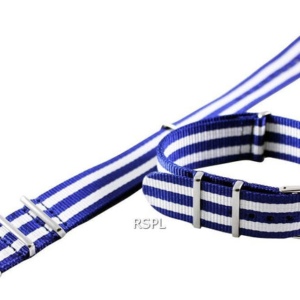 Seiko 22 mm blau & weiß-Nato Armband für SKX007, SKX009, SKX011, SRP497, SRP641