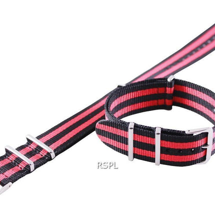 Seiko 22 mm rot & schwarz-Nato Armband für SKX007, SKX009, SKX011, SRP497, SRP641