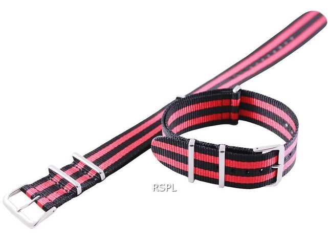 Seiko 22 mm rot & schwarz-Nato Armband für SKX007, SKX009, SKX011, SRP497, SRP641