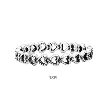 Pandora Band of Hearts Ring mit klaren Perlen P-190980-54 für Damen
