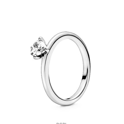 Pandora Herz-Solitärring mit klarem Zirkonia P-198691C01-54 für Damen