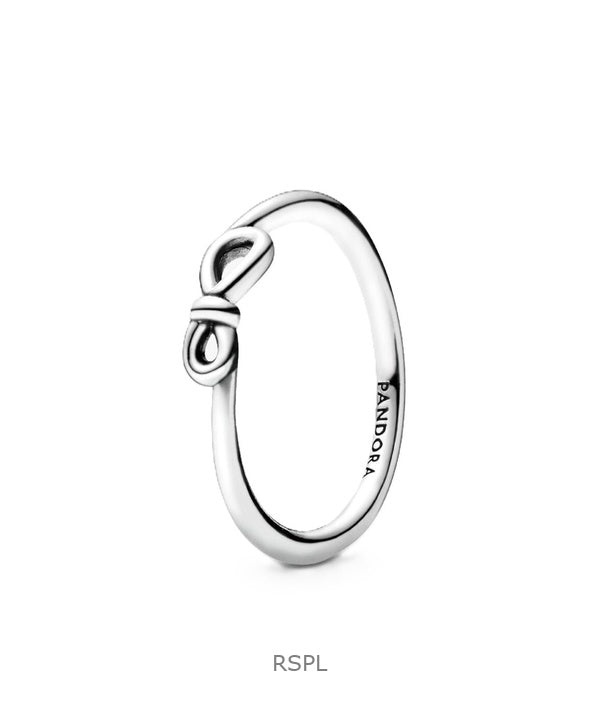 Pandora Infinity Knot Ring mit weißem Sterlingsilber P-198898C00-54 für Damen