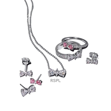 Pandora Funkelnder Schleifen-Ohrstecker mit klarem Zirkonia P-293506C01 für Damen