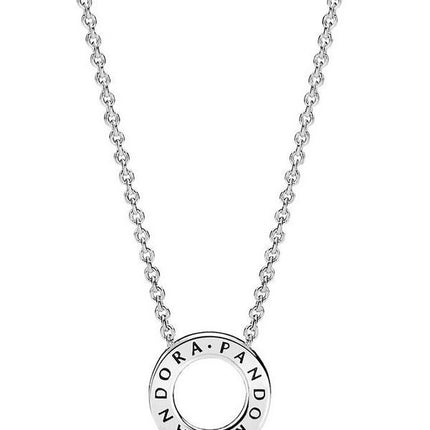 Pandora Logo Pave Circle Collier Halskette 397436CZ-45 für Damen