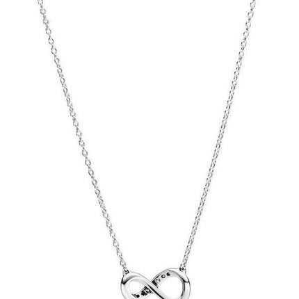 Pandora Moments Infinity Collier-Halskette aus Sterlingsilber mit klarem Zirkonia 398821C01-50 für Damen
