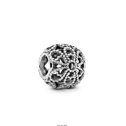 Pandora Durchbrochener Blumen-Charm mit klaren Perlen P-791282 für Damen