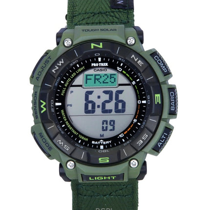 Casio Pro Trek Climber Line Digital Stoffarmband Solar PRG-340B-3 100M Herrenuhr