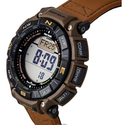Casio Pro Trek Climber Line Digital Lederarmband Solar PRG-340L-5 100M Herrenuhr
