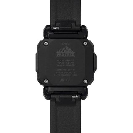 Casio Pro Trek Digitaluhr mit Funksteuerung, Gummiarmband, Solarfunktion, PRW-69Y-1, 100 m, Herrenuhr