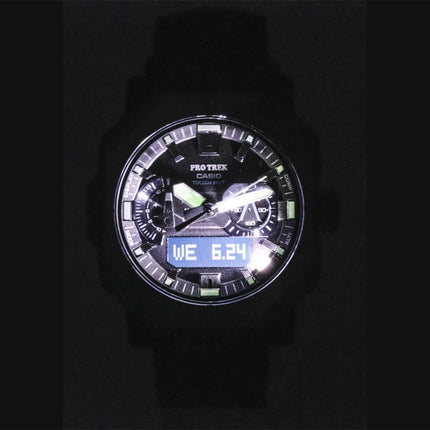 Casio Pro Trek Analog Digital Smartphone Link Schwarzes Zifferblatt Solar PRW-B1000B-2 100M Herrenuhr