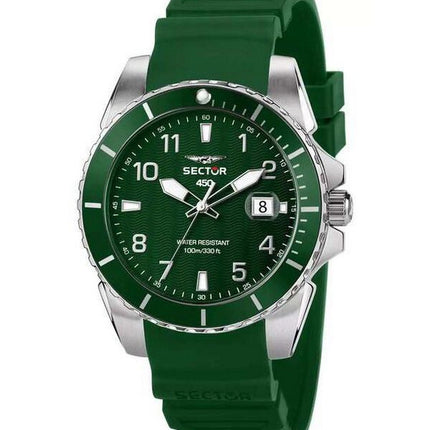 Sector 450 Silikonarmband, grünes Zifferblatt, Quarz, R3251276004, 100 m, Herrenuhr