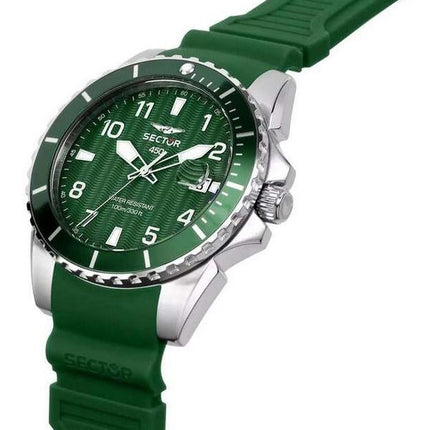 Sector 450 Silikonarmband, grünes Zifferblatt, Quarz, R3251276004, 100 m, Herrenuhr