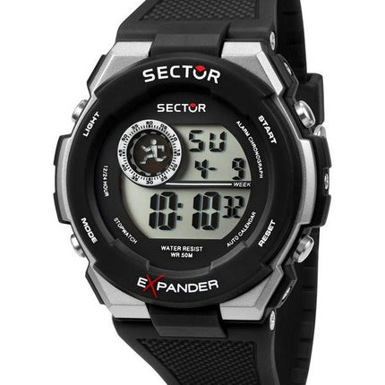 Sector EX-10 Digital Damenuhr mit schwarzem Polyurethan-Armband und Quarz R3251537001