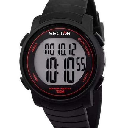 Sector Ex-31 Digitale Herrenuhr mit schwarzem Zifferblatt, Quarz, R3251543001, 100 m