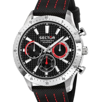 Sector 270 Multifunktions-Lederarmband, schwarzes Zifferblatt, Quarz, R3251578011, Herrenuhr