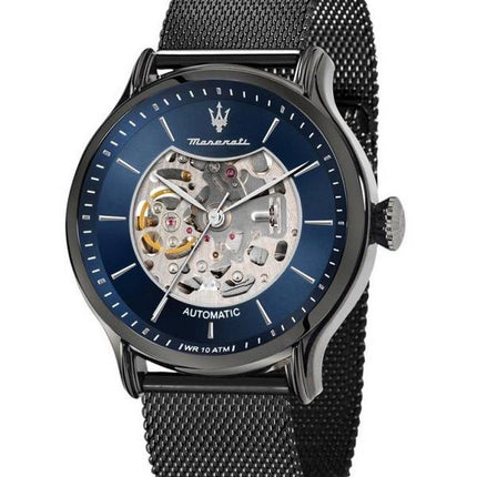 Maserati Epoca Blue Skeleton Dial Automatic R8823118007 100M Herrenuhr