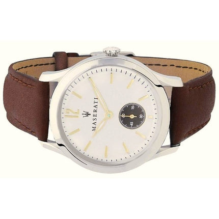 Maserati Tradizione Weißes Zifferblatt Quarz R8851125001 Herrenuhr