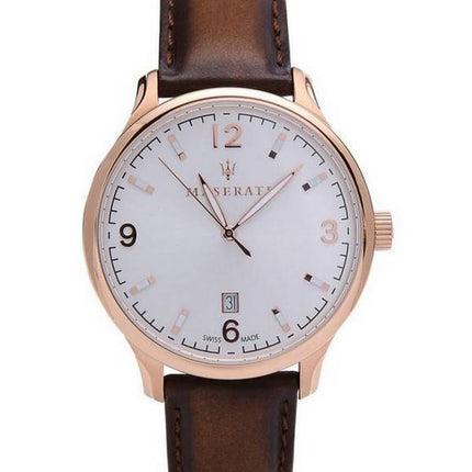 Maserati Attrazione WeiÃŸes Zifferblatt Quarz R8851126002 100M Herrenuhr