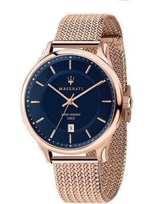 Maserati Gentleman Quarz mit blauem Zifferblatt R8853136003 100M Herrenuhr