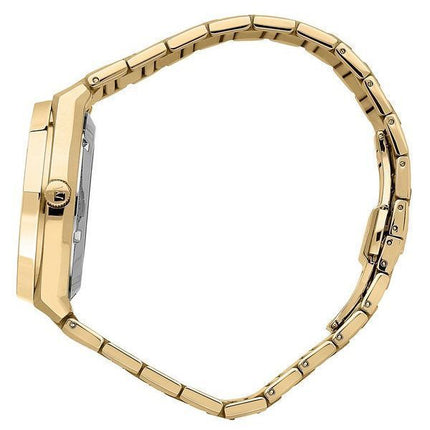 Maserati Stile goldfarbener Edelstahl, schwarzes Zifferblatt, Quarz, R8853142004, 100 m, Herrenuhr