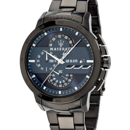 Maserati Ingegno Chronograph, Edelstahl, blaues Zifferblatt, Quarz, R8873619001, 100 m, Herrenuhr