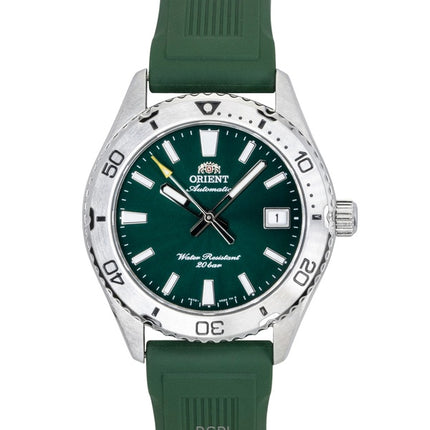 Orient Mako Silikonarmband Grünes Zifferblatt Automatische Taucheruhr RA-AC0Q11E 200M Herrenuhr