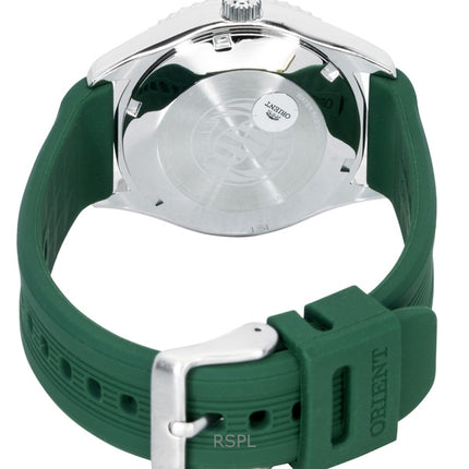 Orient Mako Silikonarmband Grünes Zifferblatt Automatische Taucheruhr RA-AC0Q11E 200M Herrenuhr