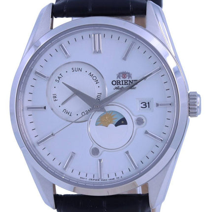 Orient Classic Sonne und Mond weißes Zifferblatt Automatik RA-AK0310S10B RA-AK0310S30B Herrenuhr