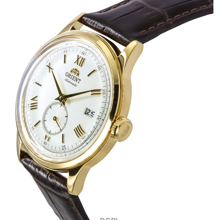Orient Bambino Version 2 Kleine Sekunde Lederarmband Silbernes Zifferblatt Automatik RA-AP0106S Herrenuhr