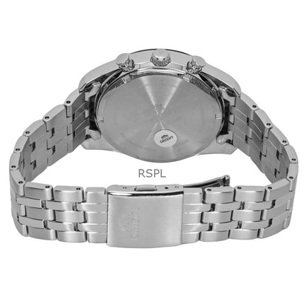 Orient Contemporary Chronograph Edelstahl Marineblaues Zifferblatt Quarz RA-TX0303L Herrenuhr