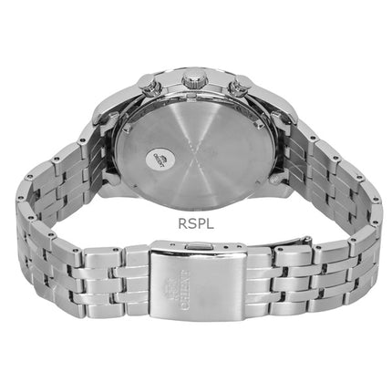 Orient Contemporary Chronograph Edelstahl Himmelblaues Zifferblatt Quarz RA-TX0304L Herrenuhr