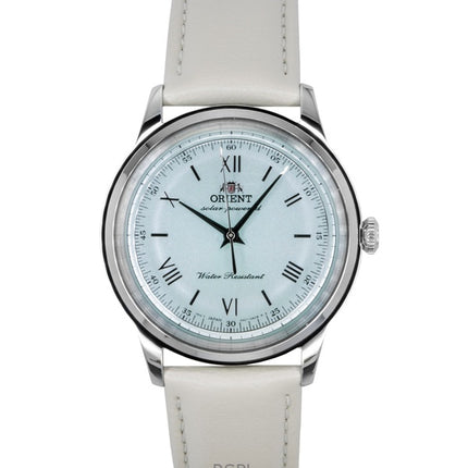 Orient Bambino Lederarmband Hellgrünes Zifferblatt Solar RA-WK0002E Herrenuhr