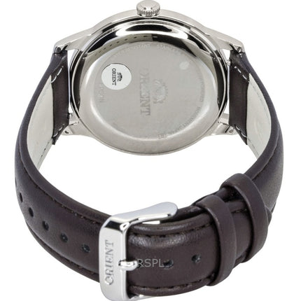 Orient Bambino Lederarmband Champagner Zifferblatt Solar RA-WK0003G Herrenuhr