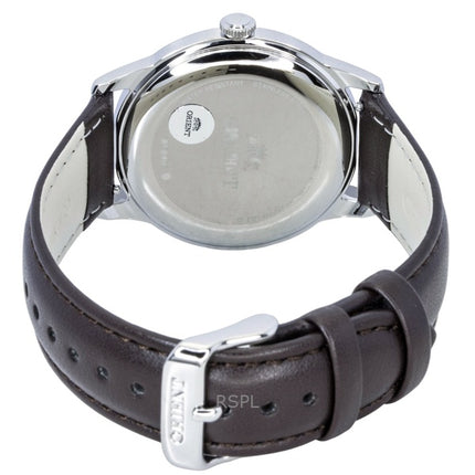 Orient Bambino Lederarmband Schwarzes Zifferblatt Solar RA-WK0004L Herrenuhr