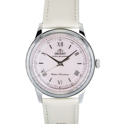 Orient Bambino Lederarmband Rosa Zifferblatt Solar RA-WK0005P Herrenuhr