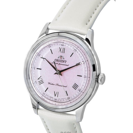 Orient Bambino Lederarmband Rosa Zifferblatt Solar RA-WK0005P Herrenuhr